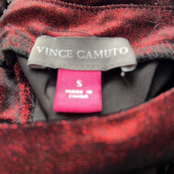 Vince Camuto Velvet Top Womens Small Burgundy Sleeveless Choker - Picture 8 of 9